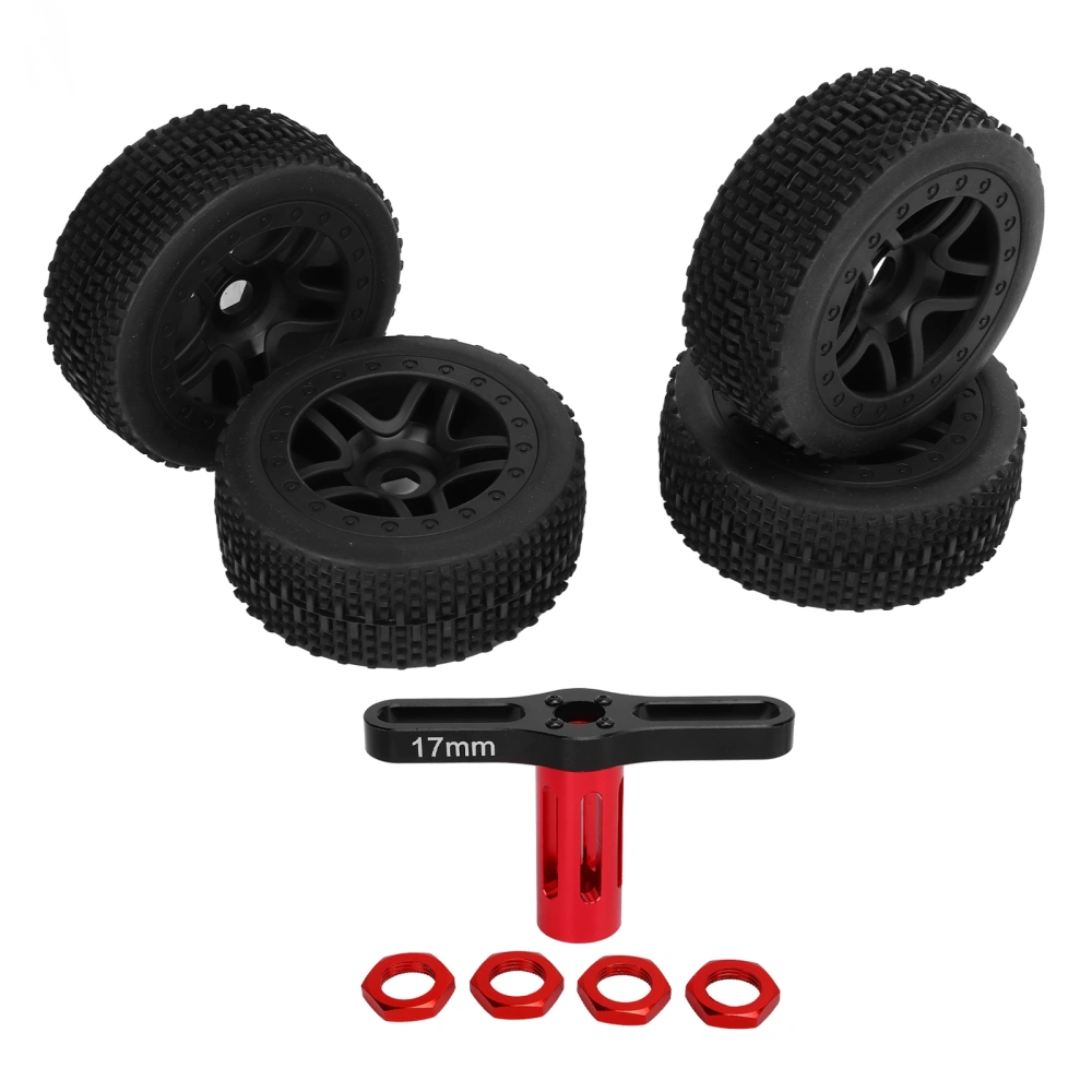 4Pcs RC Car Wheels and Tires for Hobao VS for Hong Nor X3E for HPI 1/8 RC Car Upgrade Accessories A Tire