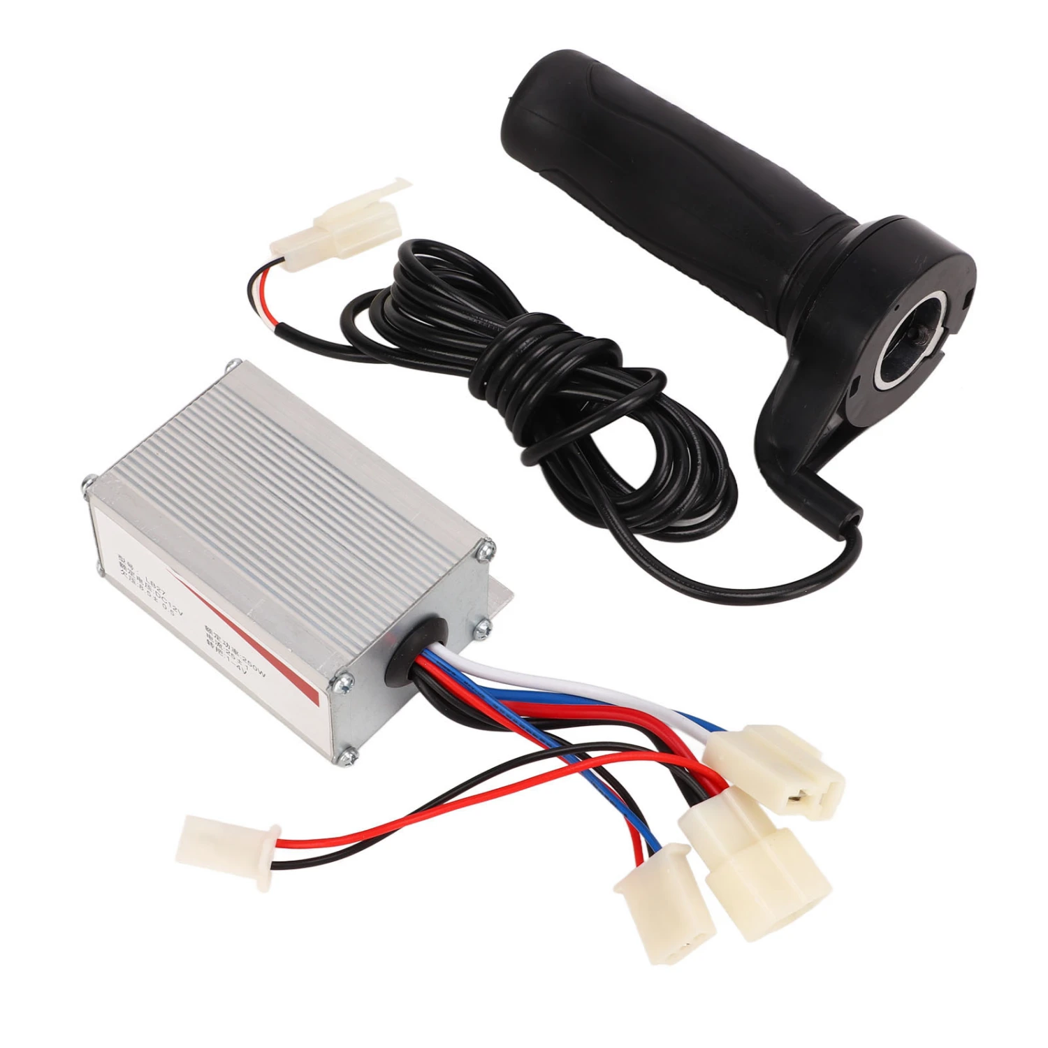 12V 250W Brush Motor Controller with Throttle Handle Kit Aluminum Shell 3 Wires Controller Long Wire Handle Set