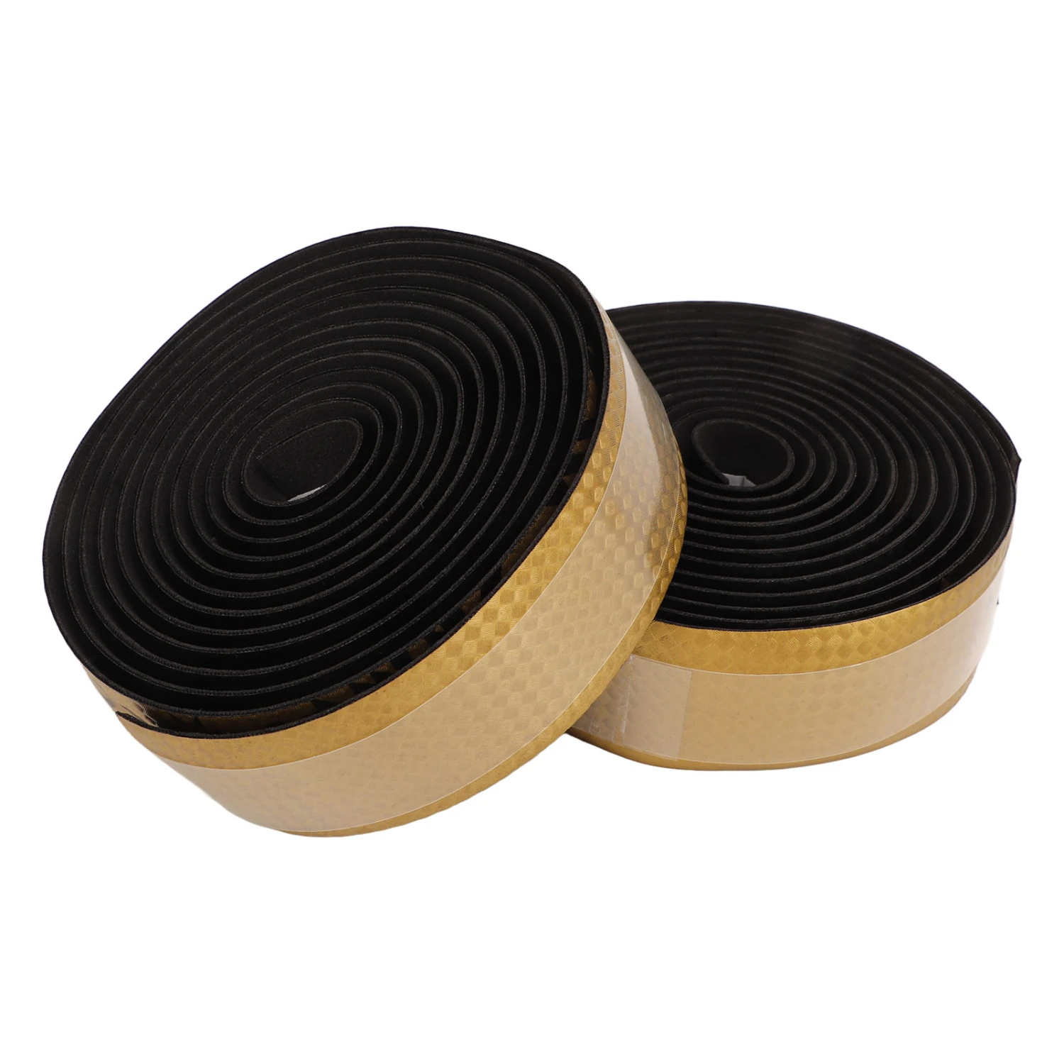 Bicycle Bar Tape Soft Bike Handlebar Carbon Fiber Pattern Shock Absorption Non Skid Strap Gradient Gold