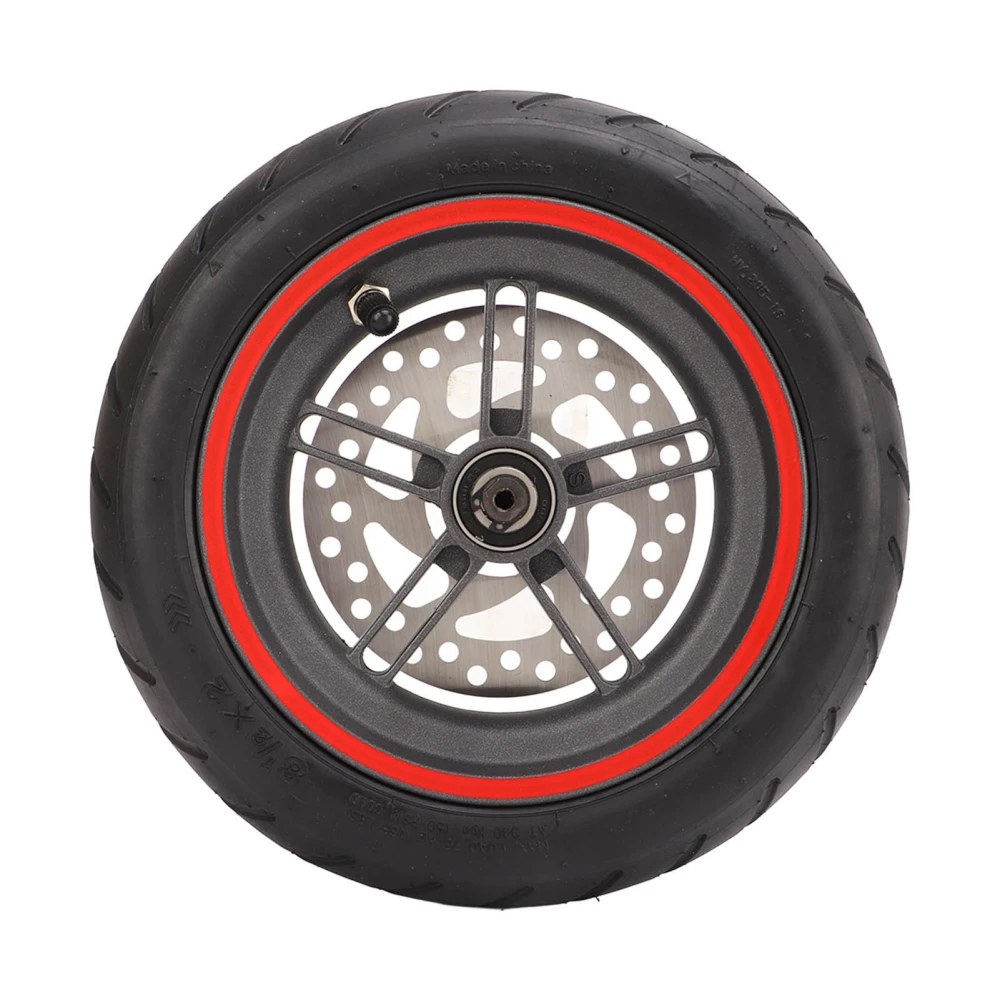 Electric Scooter Rear Wheel with 120mm Brake Disc Red Pneumatic Tyre for Xiaomi PRO PRO2 M3