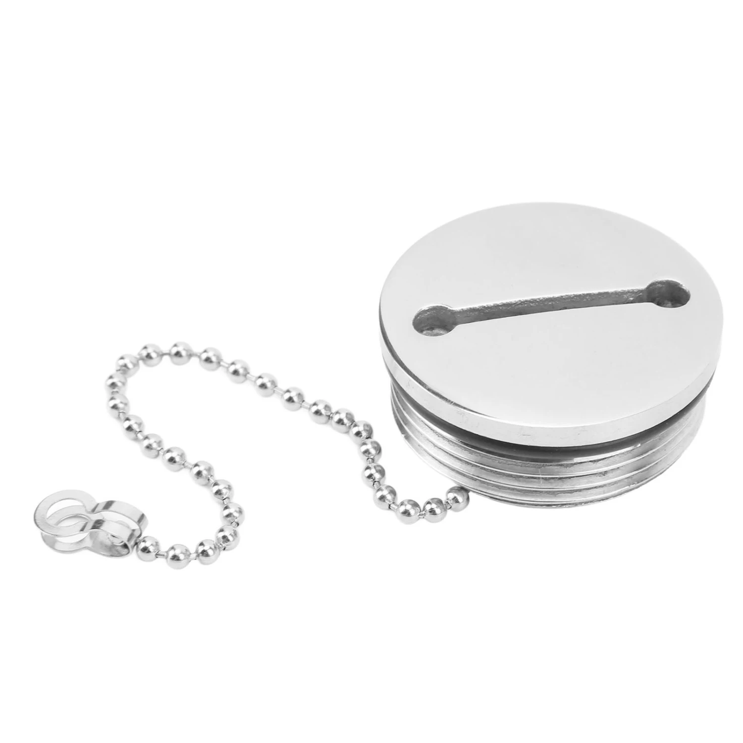 Boat Marine Fuel Tank Cap Deck Fill Filler Boat Accessories Stainless Steel Deck Fill Cap with Chain Marine Hardware Accessories 38MM