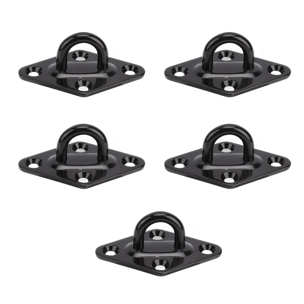 BuyWeek 5Pcs Eye Plate Stainless Steel Thicken Eye Pad for Ceiling Chandeliers Ceiling Fans Ceiling Sandbags Hanging Swings 6mm/0.24in