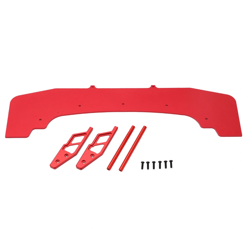 RC Front Bumper Aluminium Alloy Wearproof Easy Installation No Rusting Stable Front Splitter for ARRMA Red