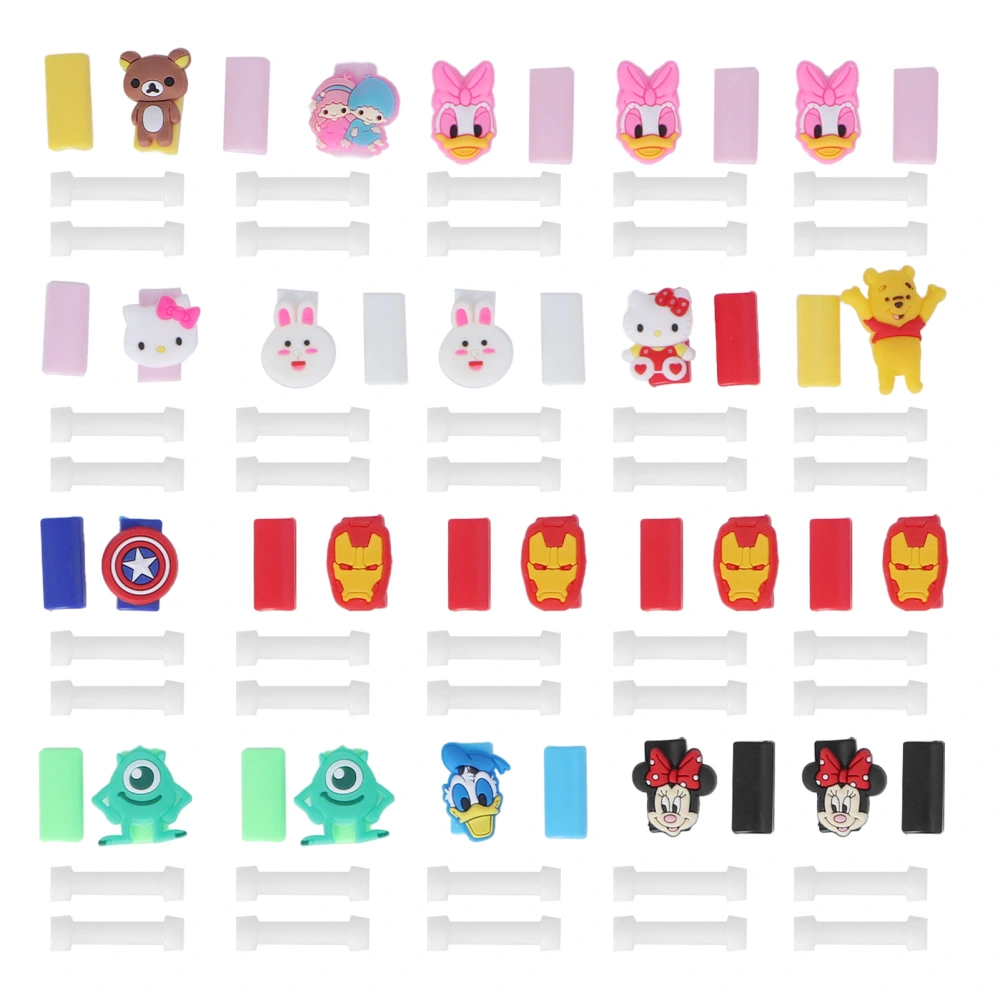 20Pack Cartoon Charging Cable Protector Colorful Cute Portable Silicone Data Line Wire Protectors