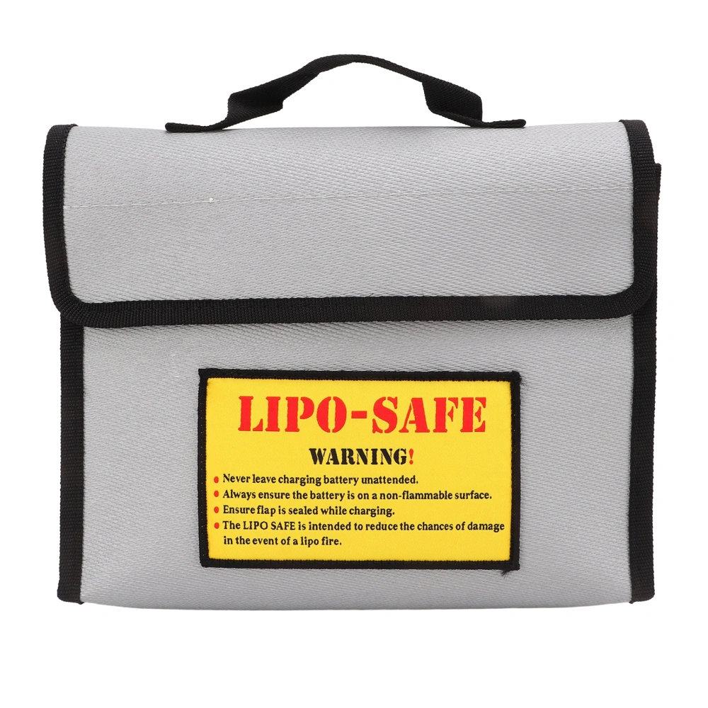 Battery Explosion Proof Bag Flame Retardant Fiber Gray Fireproof Lithium Battery Protective Safety Bag