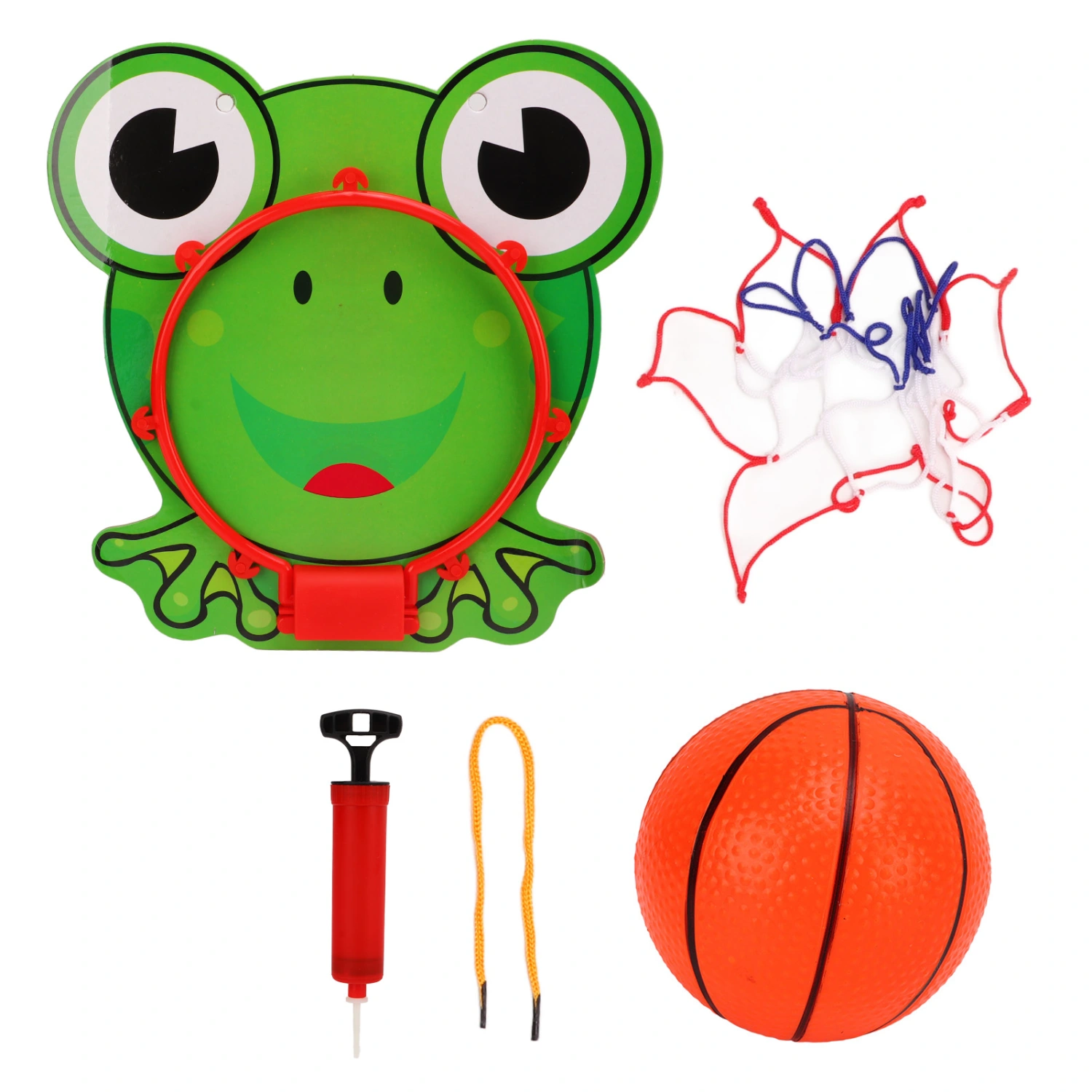 Hanging Basketball Hoop Mini Plastic with Basketball Net Ball for Indoor Outdoor Toy Sports Game Frog