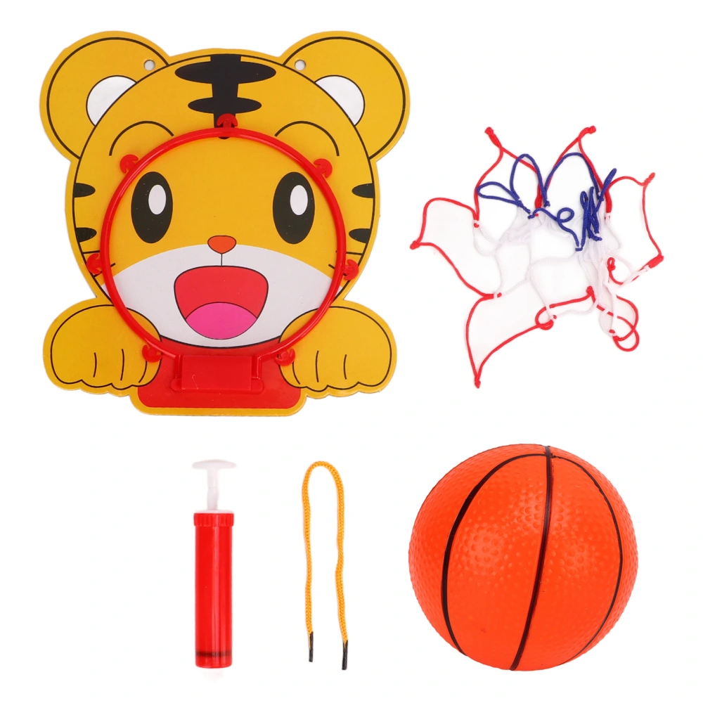 Hanging Basketball Hoop Mini Plastic with Basketball Net Ball for Indoor Outdoor Toy Sports Game Tiger