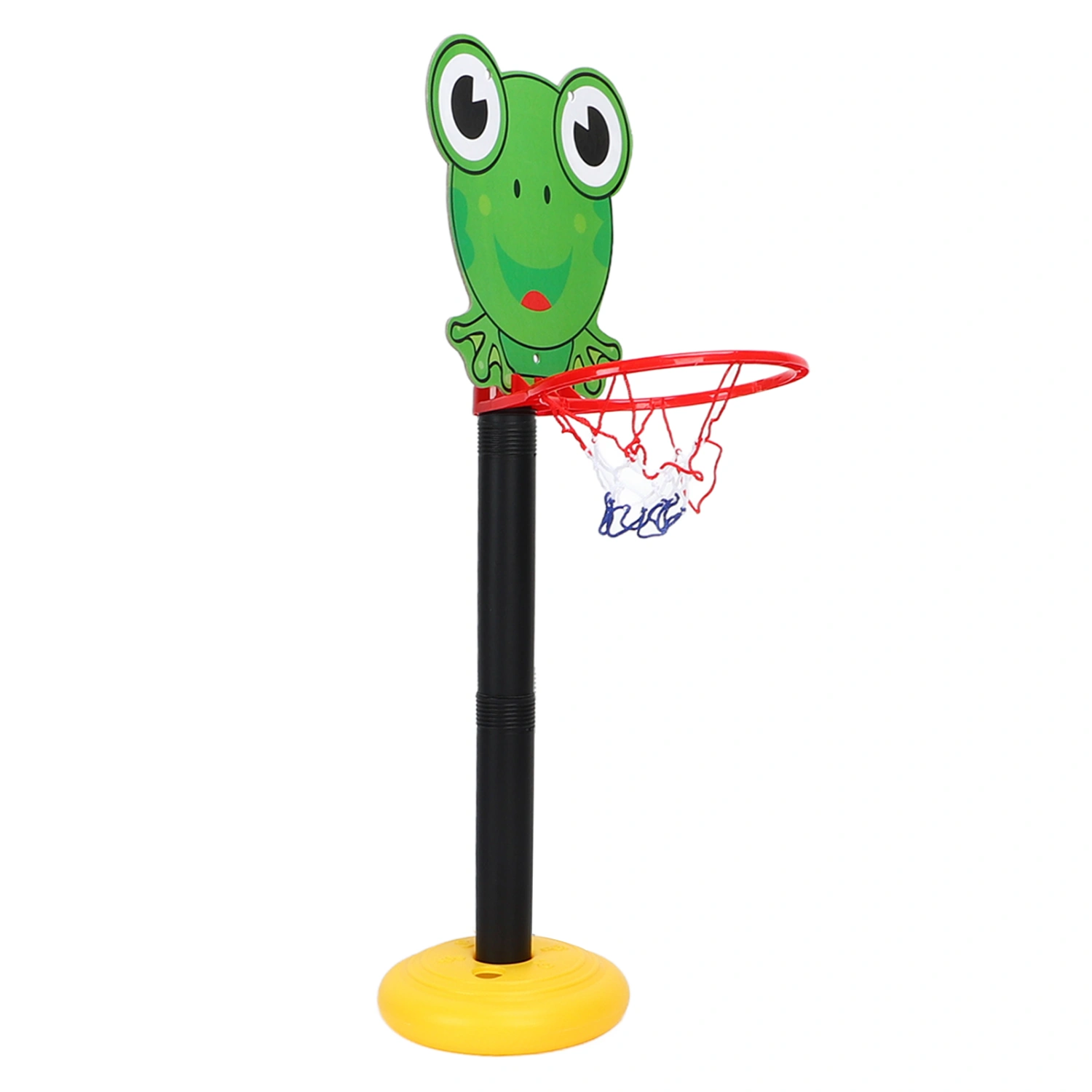 Basketball Playing Set Height Adjustable Frog Pattern Stand Basketball Holder Hoop for Children