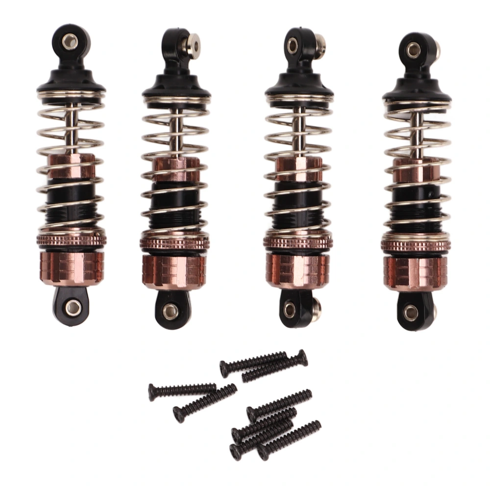 4PCS Shock Absorber Aluminium Alloy Plastic 16mm Diameter Damper Suspension for 1/18 High Speed RC Car Titanium