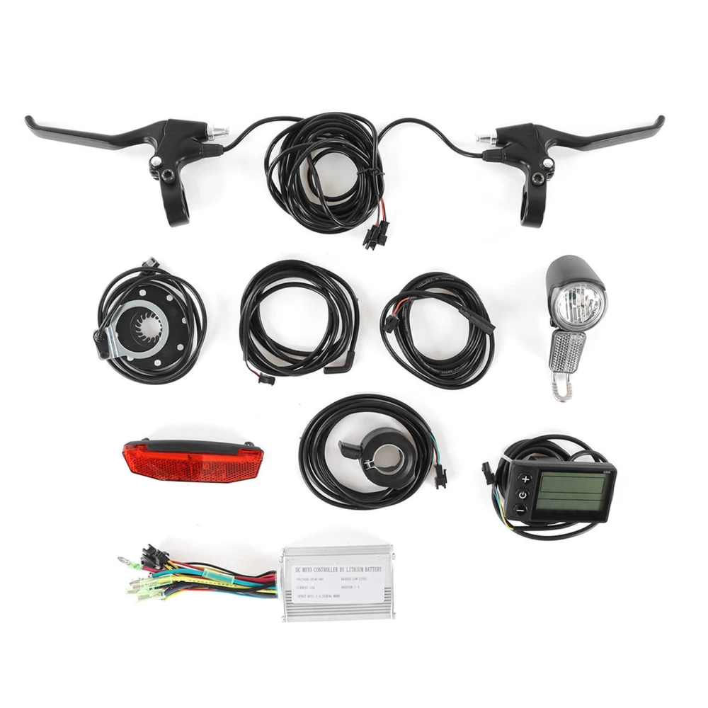 Electric Bike Motor Controller Kit 36V 48V Motor Controller LCD S866 Display Meter Power Assist Sensor Thumb Throttle Set