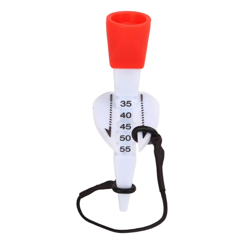 Golf Tees Plastic Silicone 35 to 55mm Adjustable Range Golf Accessories with Scales for Course Ground Red