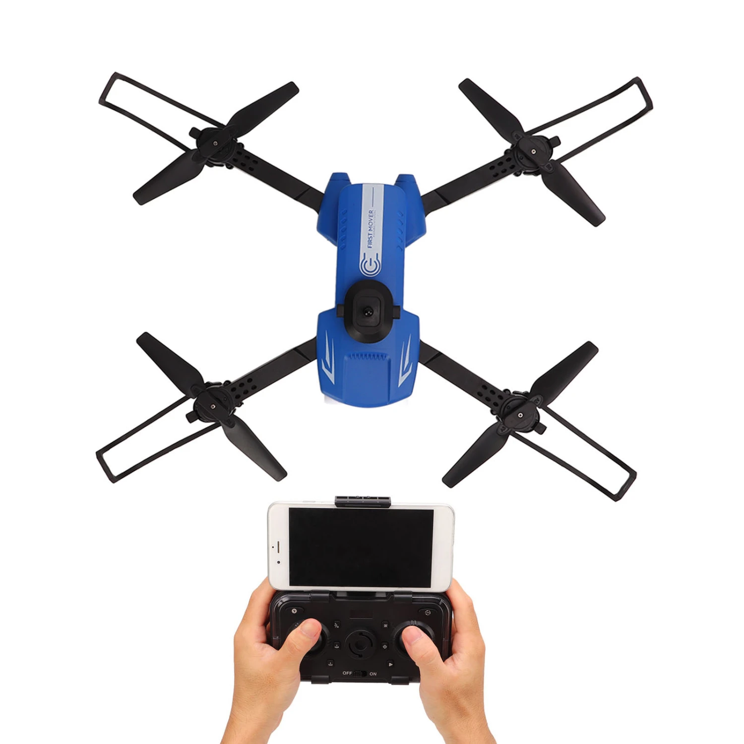 BuyWeek XT2 All Sides Obstacles Avoidance Drone 4K Dual Camera Aerial Photography Optical Flow Positioning Foldable Quadcopter Toys Gifts Blue
