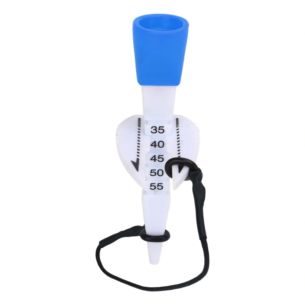 Golf Tees Plastic Silicone 35 to 55mm Adjustable Range Golf Accessories with Scales for Course Ground Blue