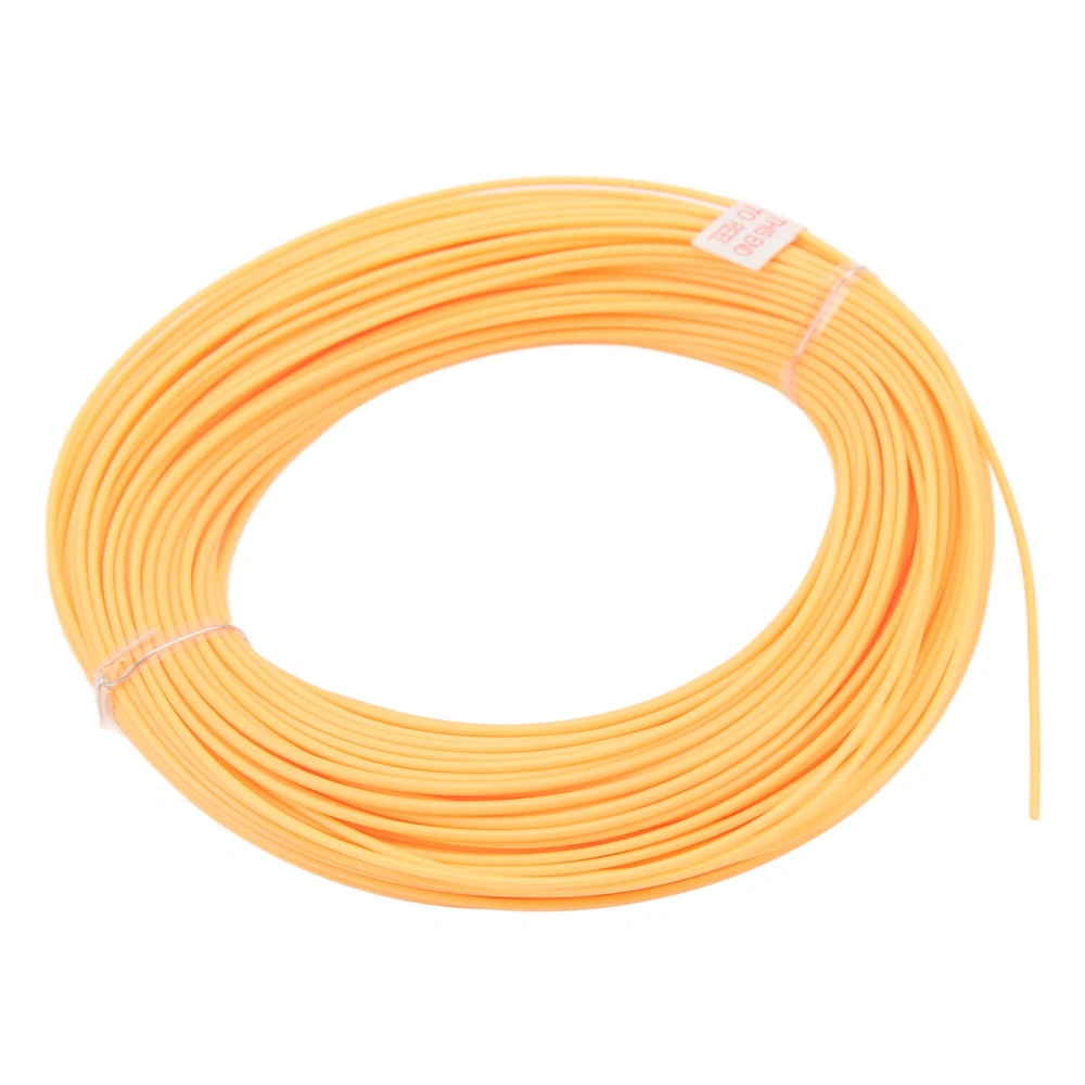 Fly Fishing Line 30.5M 100FT Weight Forward PVC Coating Nylon Orange Floating Fishing Line for Outdoor