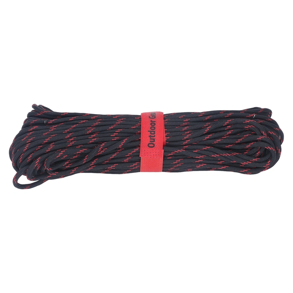 11 Strand Core Parachute Cord Paracord Outdoor Camping Rope For Climbing Hiking Survival Equipment Black Red