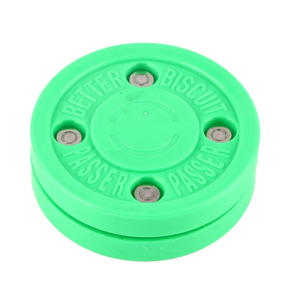 Ice Hockey Puck Polyoxymethylene Green Dryland Puck for Daily Training Roller Skating