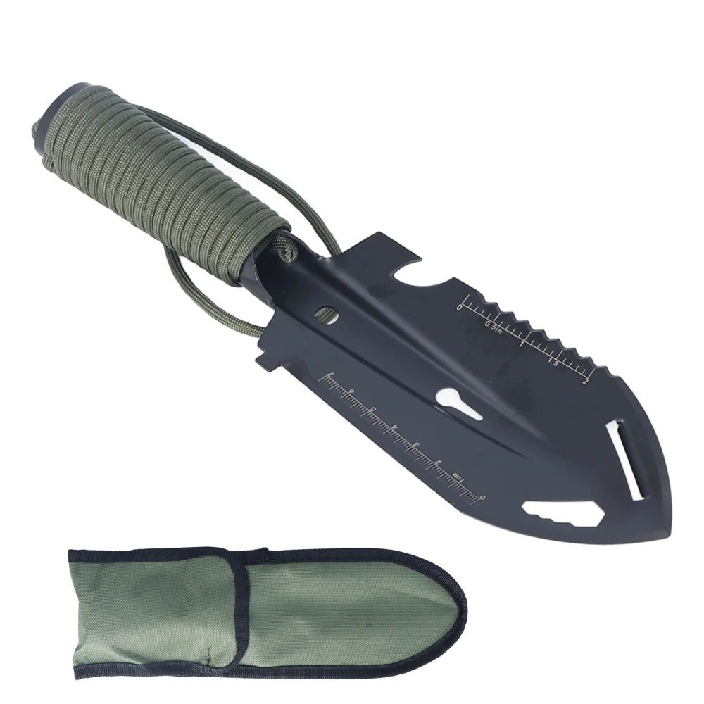 Mini Trowel Backpacking Shovel Multifunctional Stainless Steel for Gardening Planting Outdoor Survival OD Green and Black