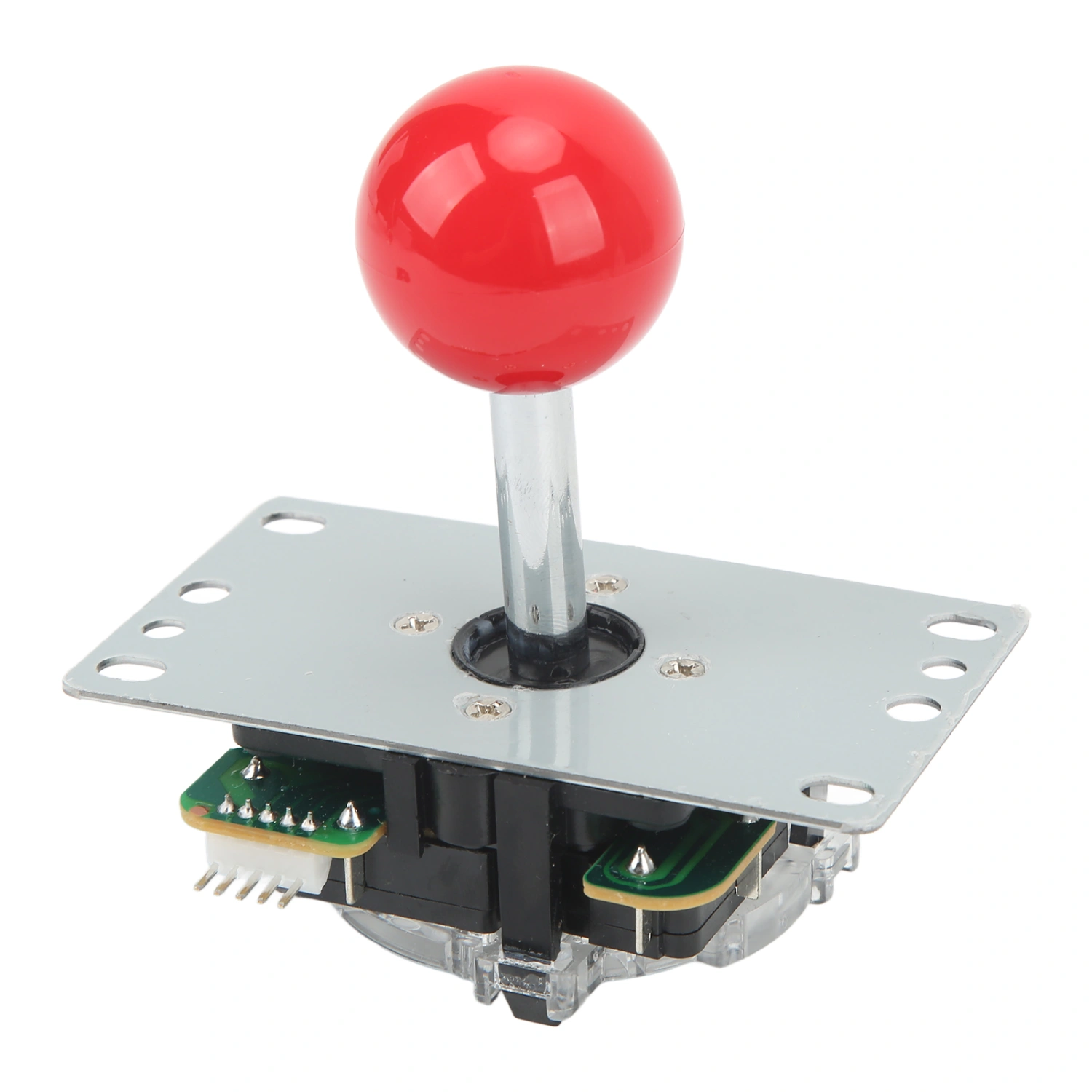 Arcade Joystick Gamepad DIY Joystick Arcade Game Fighting Stick Replacement Parts Pin Circuit Board with Ball Head Red