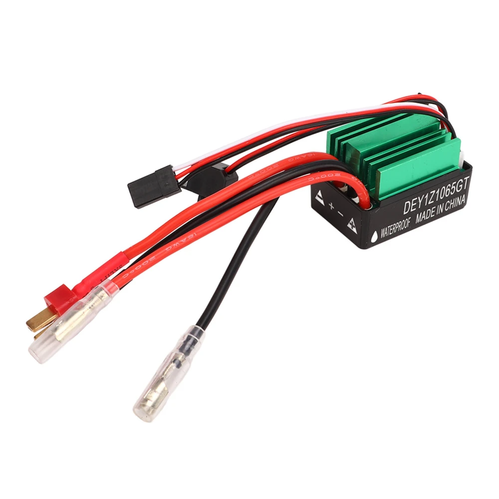 65A RC Brushed ESC Waterproof RC Crawler Ship Model ESC T Plug Brushed ESC Replacement Part