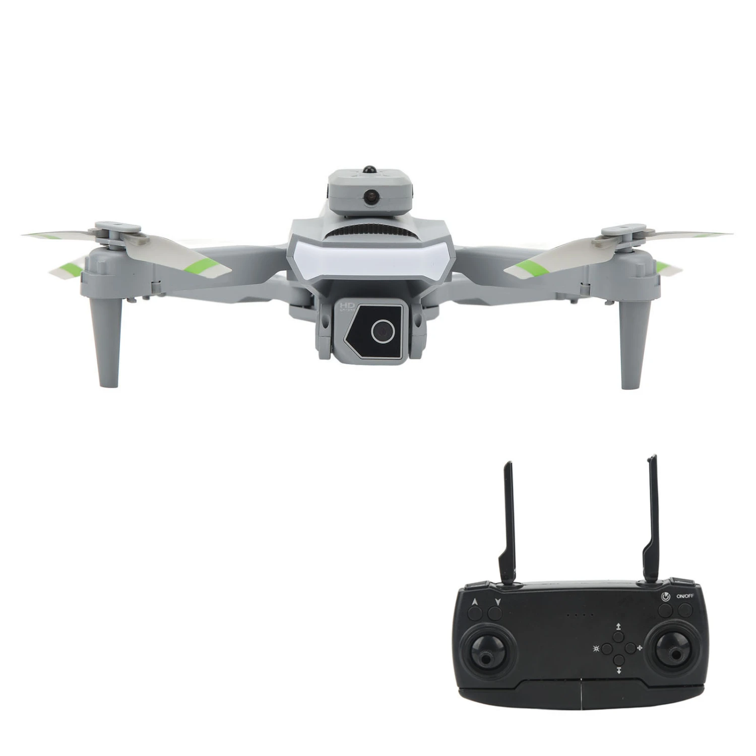 BuyWeek XT5 Drone 4K HD Dual Camera Aerial Photography Drone 4 Sides Obstacle Avoidance RC Quadcopter with Optical Flow Position Grey Dual Battery