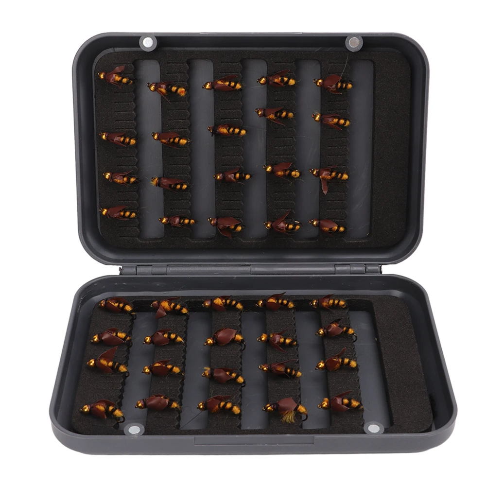 40PCS Fly Fishing Lure with Storage Box Stainless Steel Fishing Artificial Bait for Outdoor Fishing Enthusiast