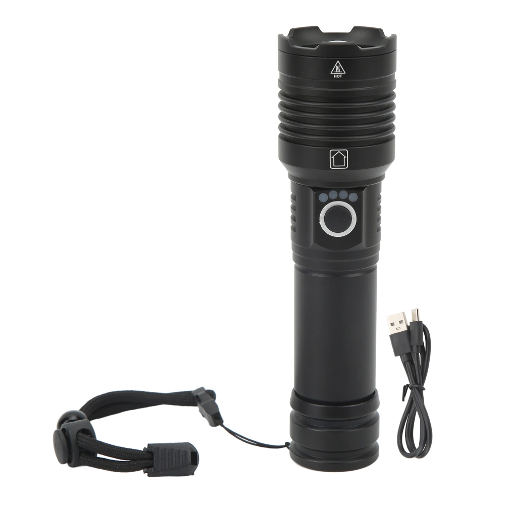 XPH160 Flashlight Aluminum Alloy IPX4 Waterproof 1800lm Type C Chargeable Torch with Memory Function