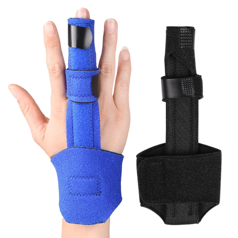 Finger Corrector Brace Nylon Polyurethane Aluminum Adjustable Finger Fixed Strap for Recovery