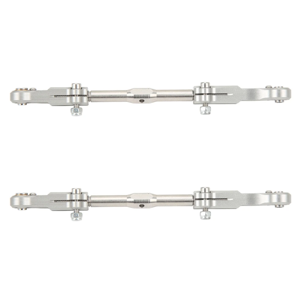 2pcs RC Rear Upper Suspension Pull Rod Aluminum Alloy Silver Accessories for Corally Kronos 6S 1/8 RC Car