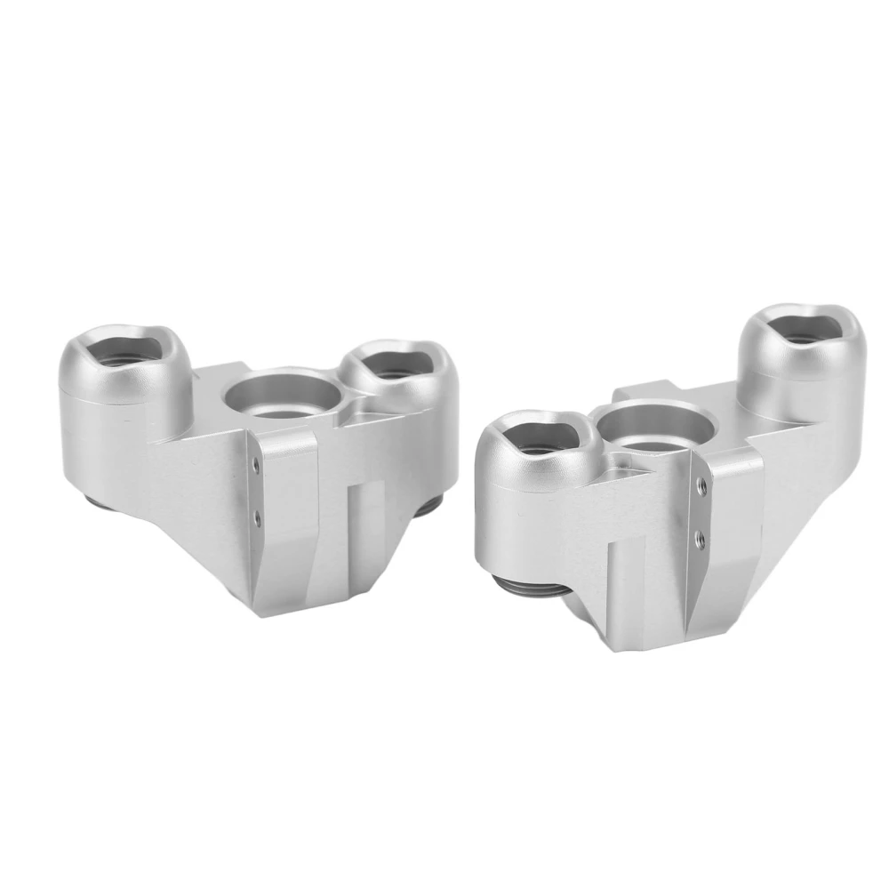 2 Pcs RC Car Front Steering Cup Aluminum Alloy Silver RC Front Steering Cup Replacement for Corally Kronos 6S 1/8