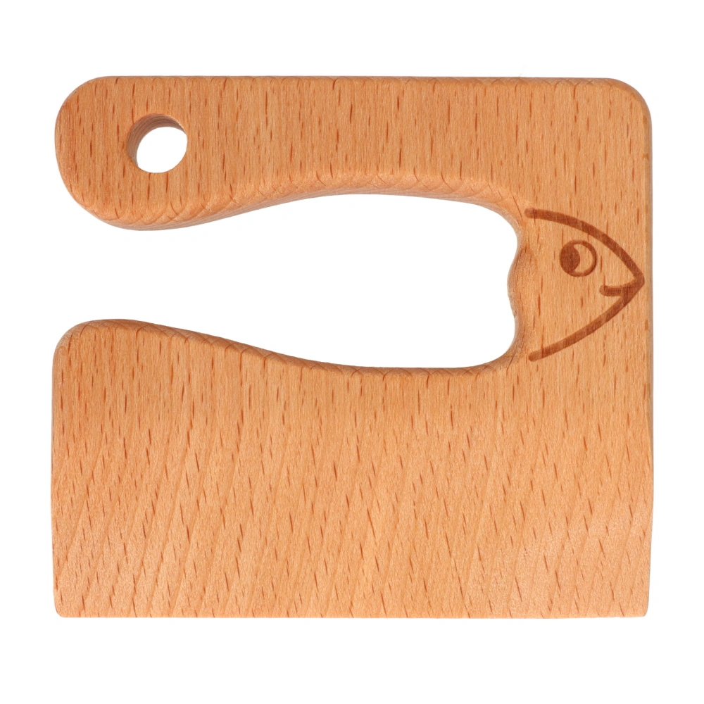 Kids Wooden Cutter Safe Vegetable Fruit Knife Toy Montessori Kitchen Tools for Toddlers Fish Type