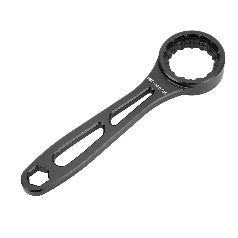 Bike Bottom Bracket Wrench Aluminium Alloy Universal Hollow Bike Bottom Bracket Spanner for Repair Black