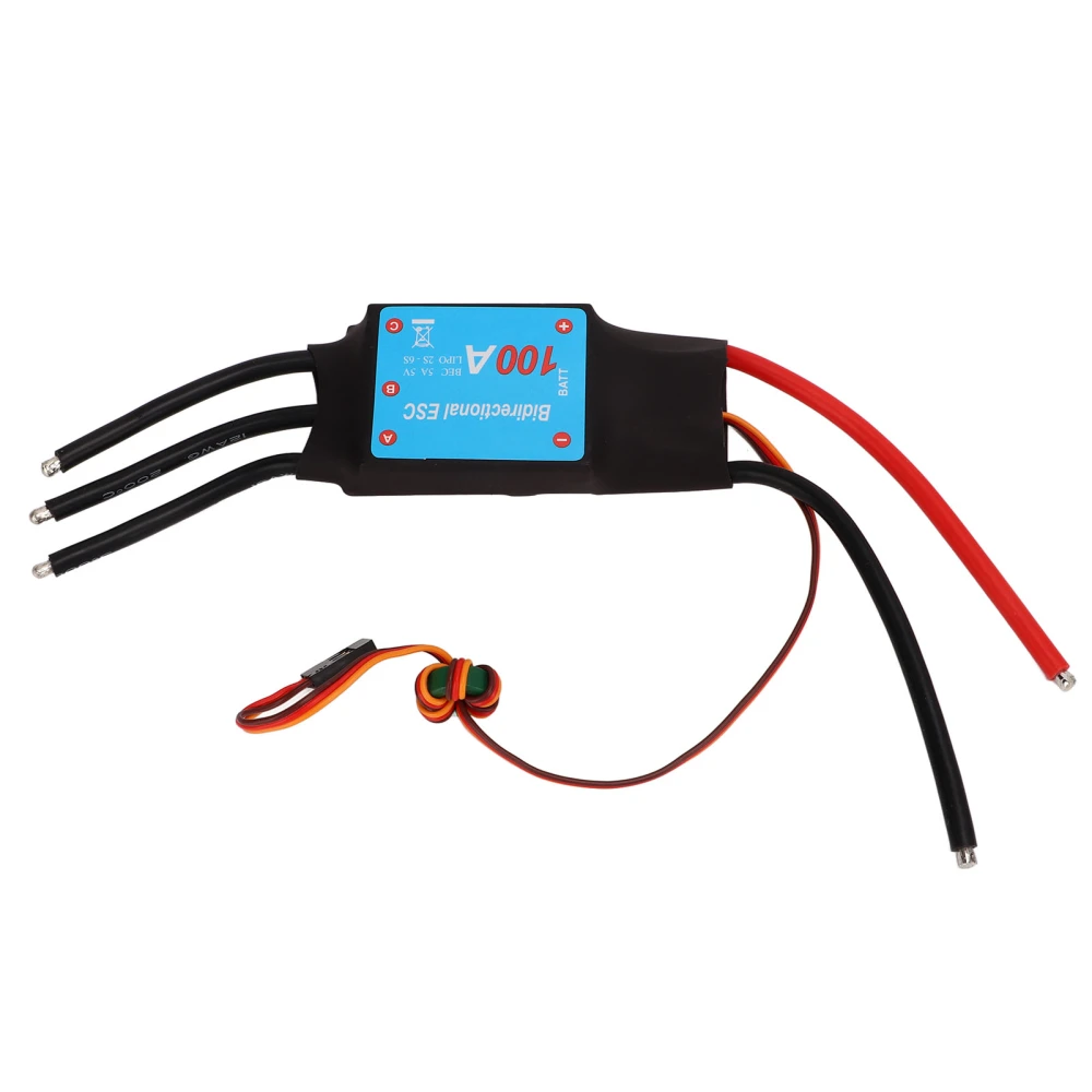 RC Boat 100A ESC 100A Brushless Black 5V 5A BEC Output Auto Learning RC Boat Brushless ESC for RC Boat