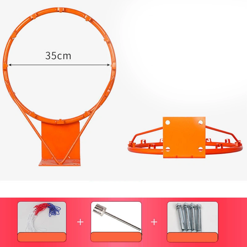 Wall Mounted Basketball Hoop Basketball Rim Goal Orange Steel for Indoor Outdoor Sports for Children