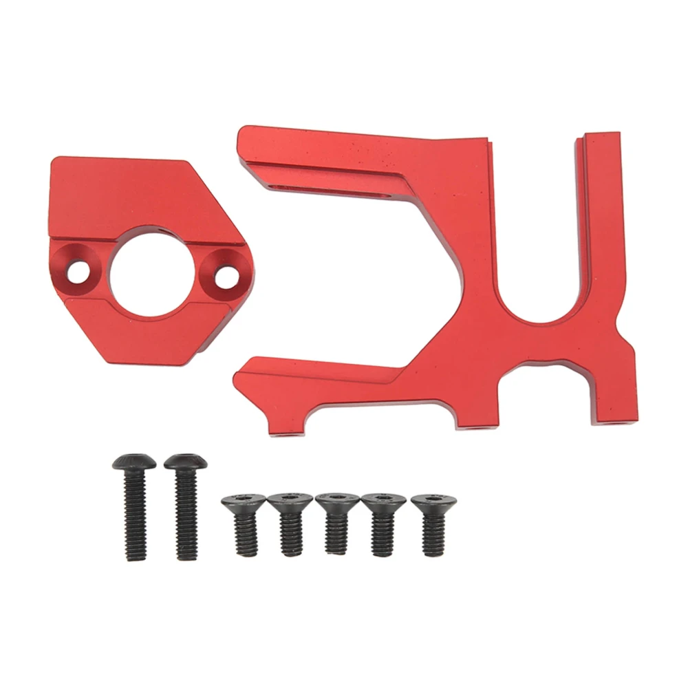 RC Motor Mount High Hardness Aluminum Alloy CNC Machining RC Motor Mount Base For ARRMA 1/7 1/8 Series RC Cars Red