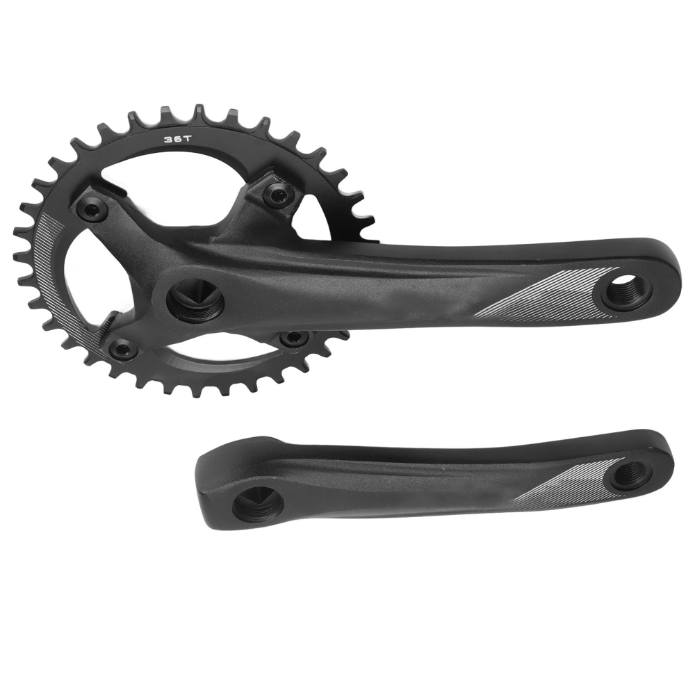 Bicycle Crankset Aluminium Alloy 36T Chain Wheel 104BCD Squared Hole Crank for 7‑12S Mountain Cycling