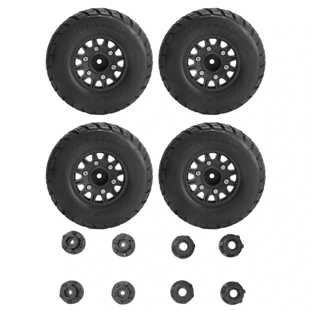 4pcs 1/10 RC Short Course Truck Tires Plastic Rubber 113mm Diameter RC Accessories for ARRMA Black