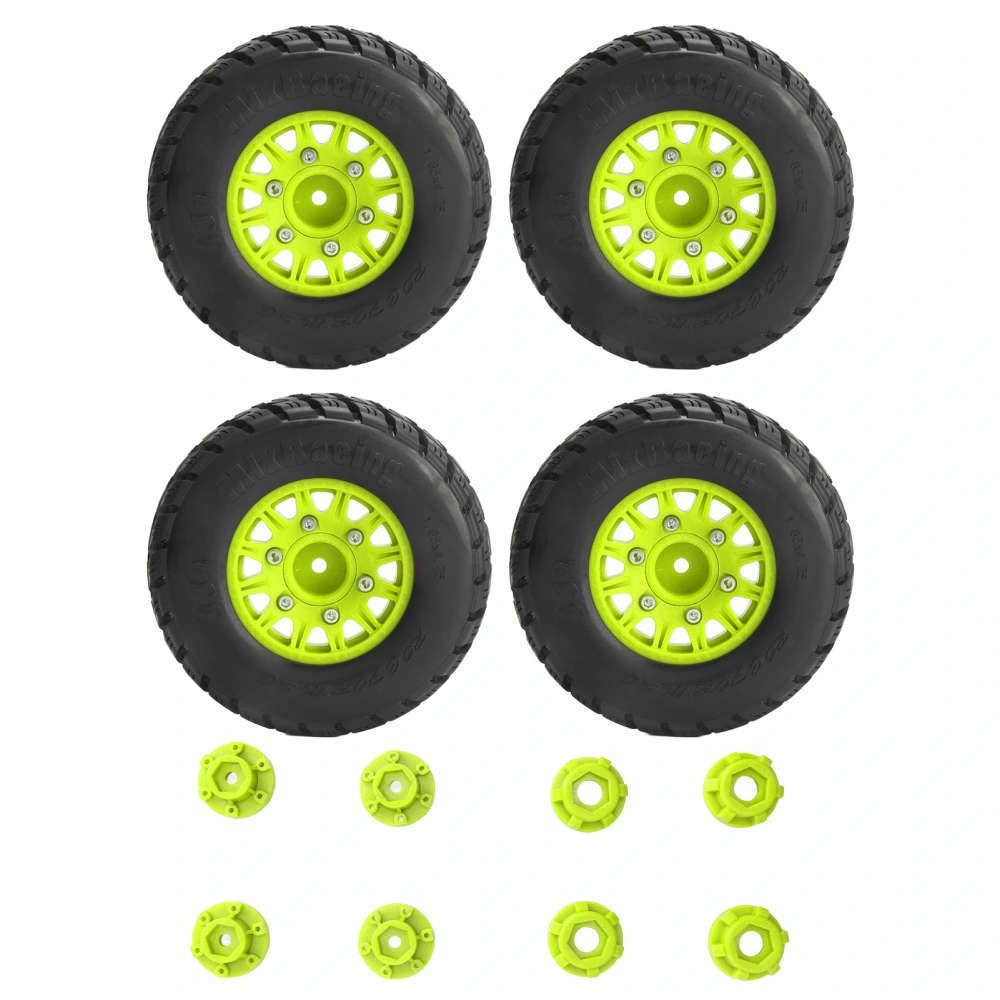 4pcs 1/10 RC Short Course Truck Tires Plastic Rubber 113mm Diameter RC Accessories for ARRMA Green