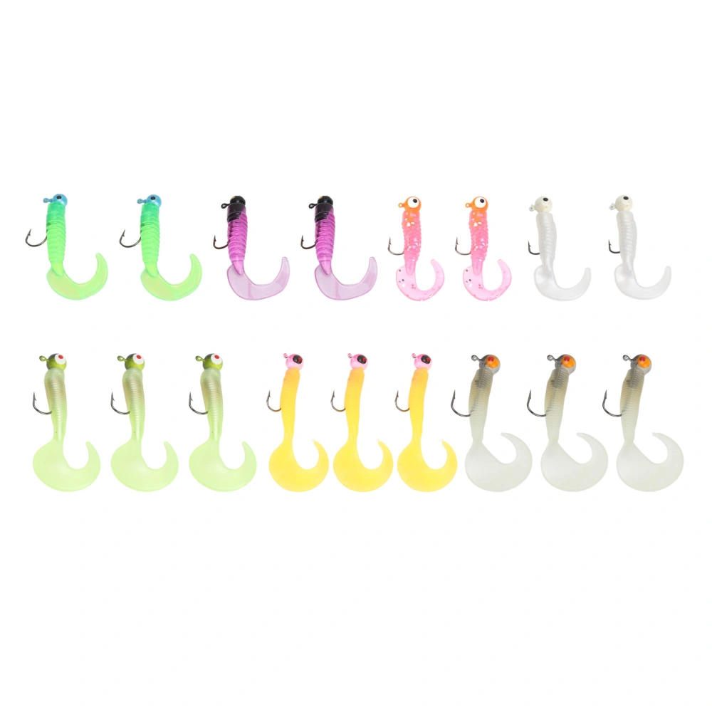 17 Pcs Soft Fishing Lures Silicone Bait Swimbaits for Sea Fishing Saltwater Freshwater Fishing Accessories Tackle