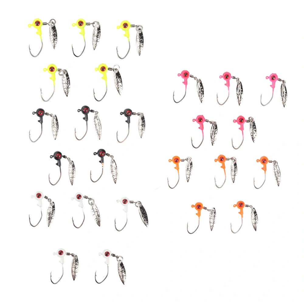 25PCS Fishing Lure with Spinner 1.75g High Carbon Steel Fishing Bait for Outdoor Fishing Tackle