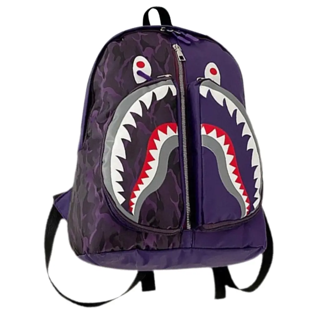 Graffiti Shark Backpack Personalized School Bag Bookbag Travel Bag Casual Daypack Halloween Christmas Birthday Gift for Teens Men Women