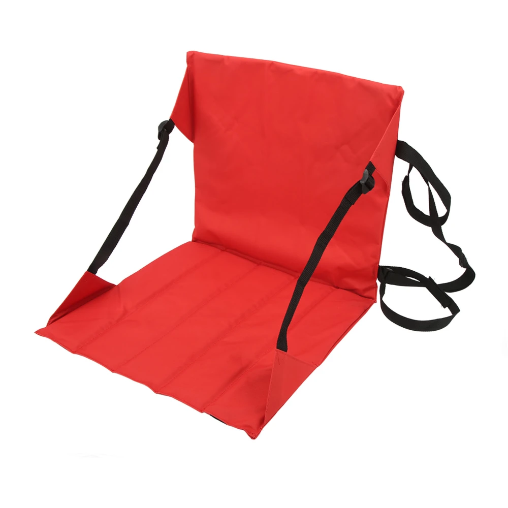 Folding Stadium Seat Lightweight Portable Oxford Cloth Stadium Bleacher Seat Cushion for Camping Picnic Red