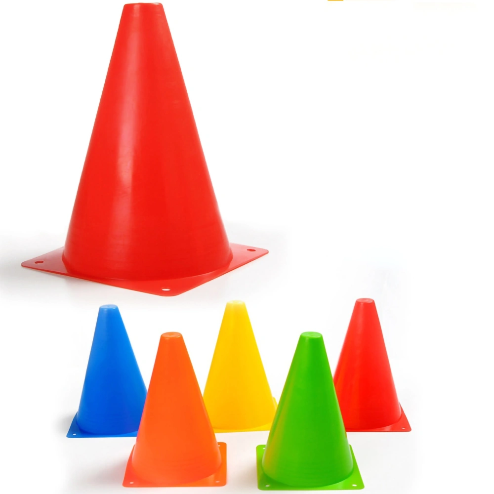 Football Training Marker Cones Running Sport Training Traffic Cones Set of 10 Pieces 18cm Red