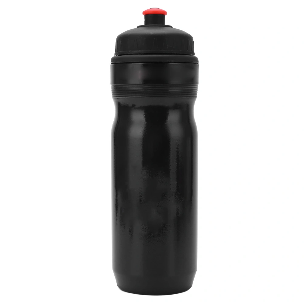 BuyWeek Water Bottle LDPE Portable Mouth Piece Design Sports Kettle for Riding Outdoor Fitness Black 700ML