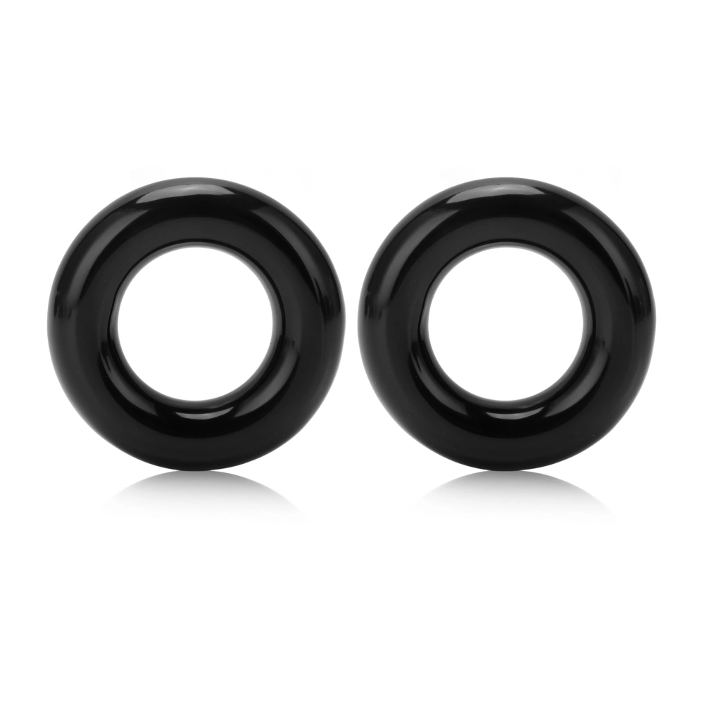 2pcs Golf Weighting Ring Round Glossy Trainning Club Swing Weight Donut for Warm Up Black