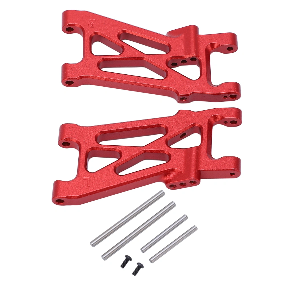 2pcs RC Rear Lower Swing Arm for LOSI 1/10 22S 2WD Aluminum Alloy Easy Installation RC Rear Lower Arm with Aluminum Post Screw Red