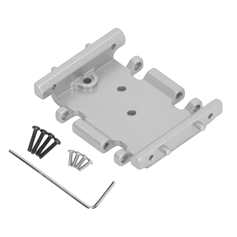 Aluminum Alloy Medium Wave Box Chassis for ECX 1/24 Barrage for RGT 1/24 for FTX 1/24 RC Car Upgrade Parts Silver