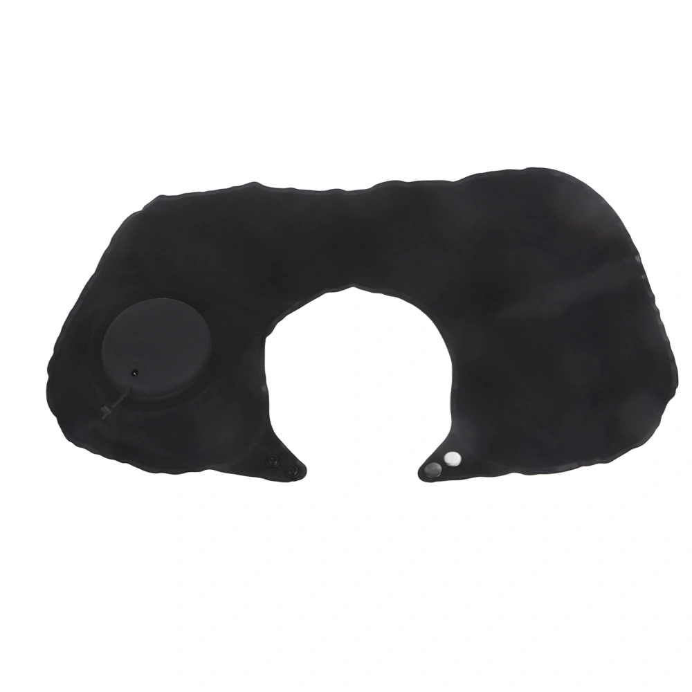 Inflatable Travel Pillow Outdoor Portable U Shaped Neck Pillow Inflatable Camping Air Pillow Black