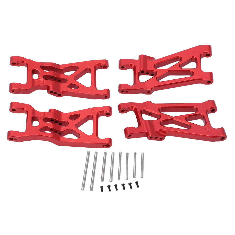 RC Front and Rear Lower Suspension Arm Set Aluminum Alloy RC Swing Arm Set for LOSI 1/10 22S 2WD RC Cars Red