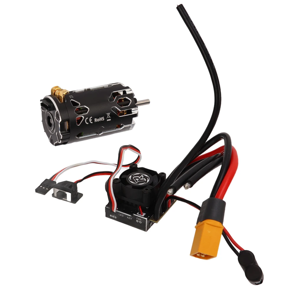 RC 380 Sensored Brushless Motor TS80A Sensored Brushless with ESC Set for 1/12 1/14 Car