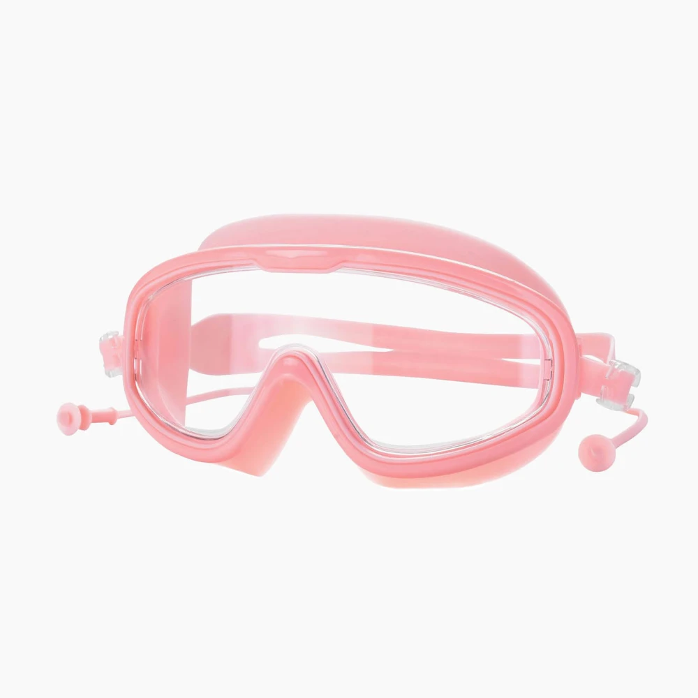 Swimming Goggles Large Frame Waterproof and Anti Fog High Definition Swimming Glasses for Men Women Pink